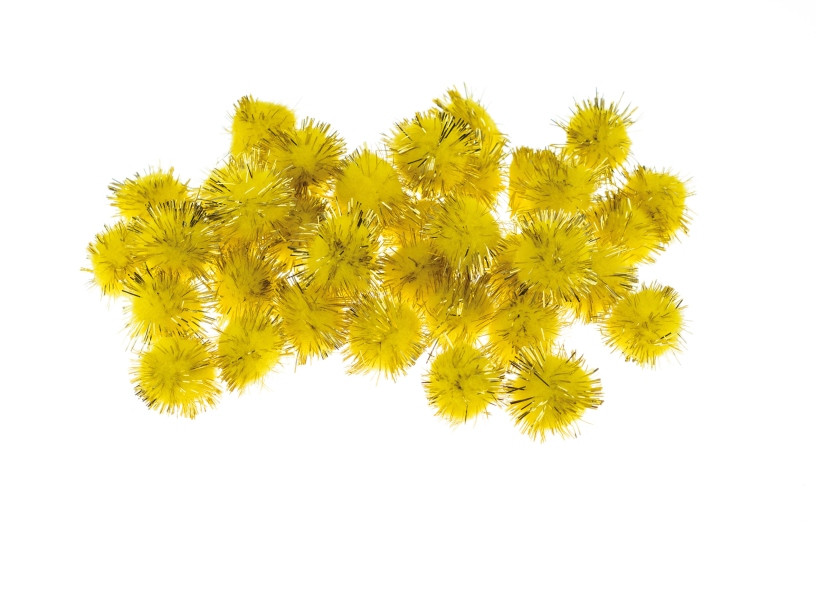 Pompony metalizowane złote 2cm (40szt) POM22 Brewis